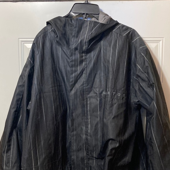 Burton Black Pinstripe Men's Ski Jacket XL - Picture 2 of 7